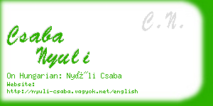 csaba nyuli business card